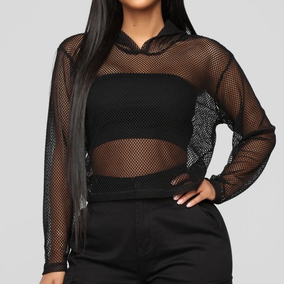 Fashion Nova Tops - Fashion nova mesh crop top